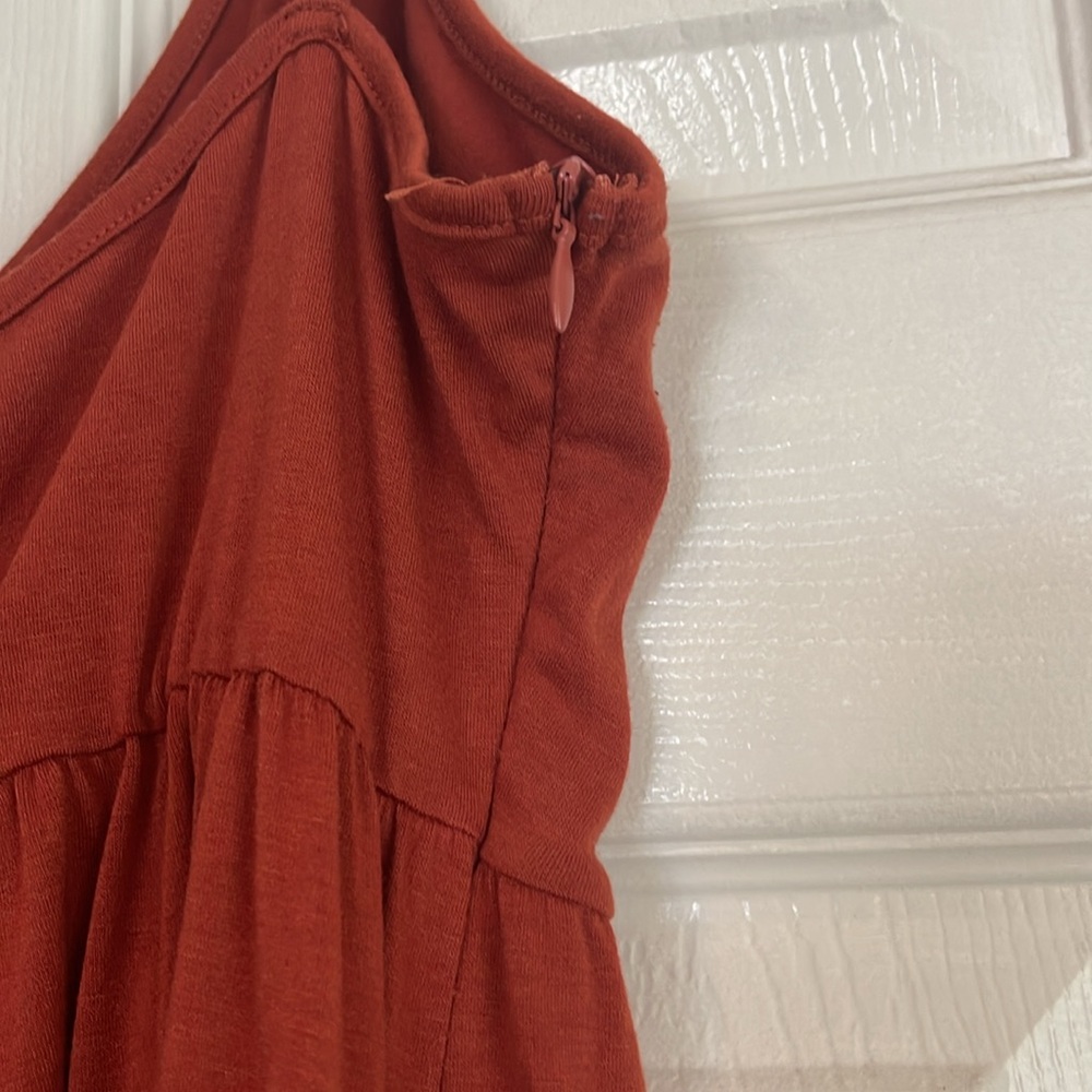 Rust Spaghetti Strap Romper - Picture 4 of 6